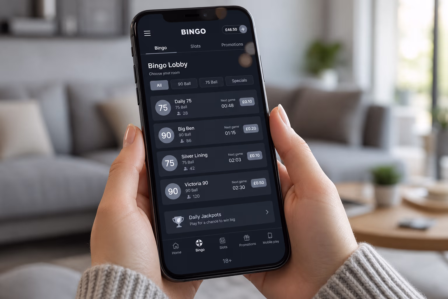Mobile Access and Bingo Features